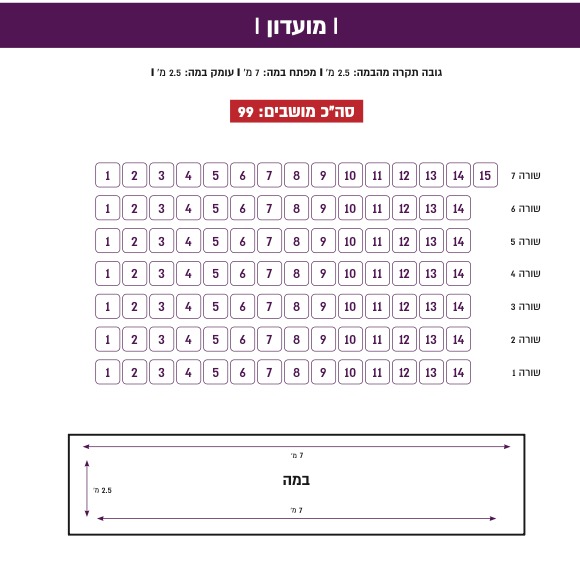 מפת מושבים רשמית אולם המועדון